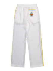 Tennis landscape silk twill trousers