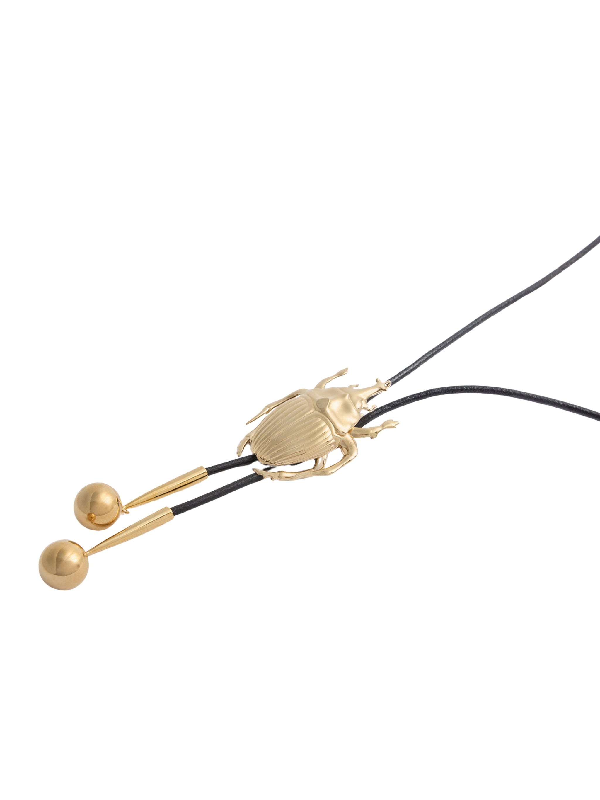 Scarab Cow Tie 24K Gold Plate