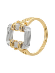 Asha ring in in sterling silver & 18k gold vermeil and rhodium