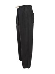 LINEN LOOSE PANTS VINTAGE BLACK VINTAG