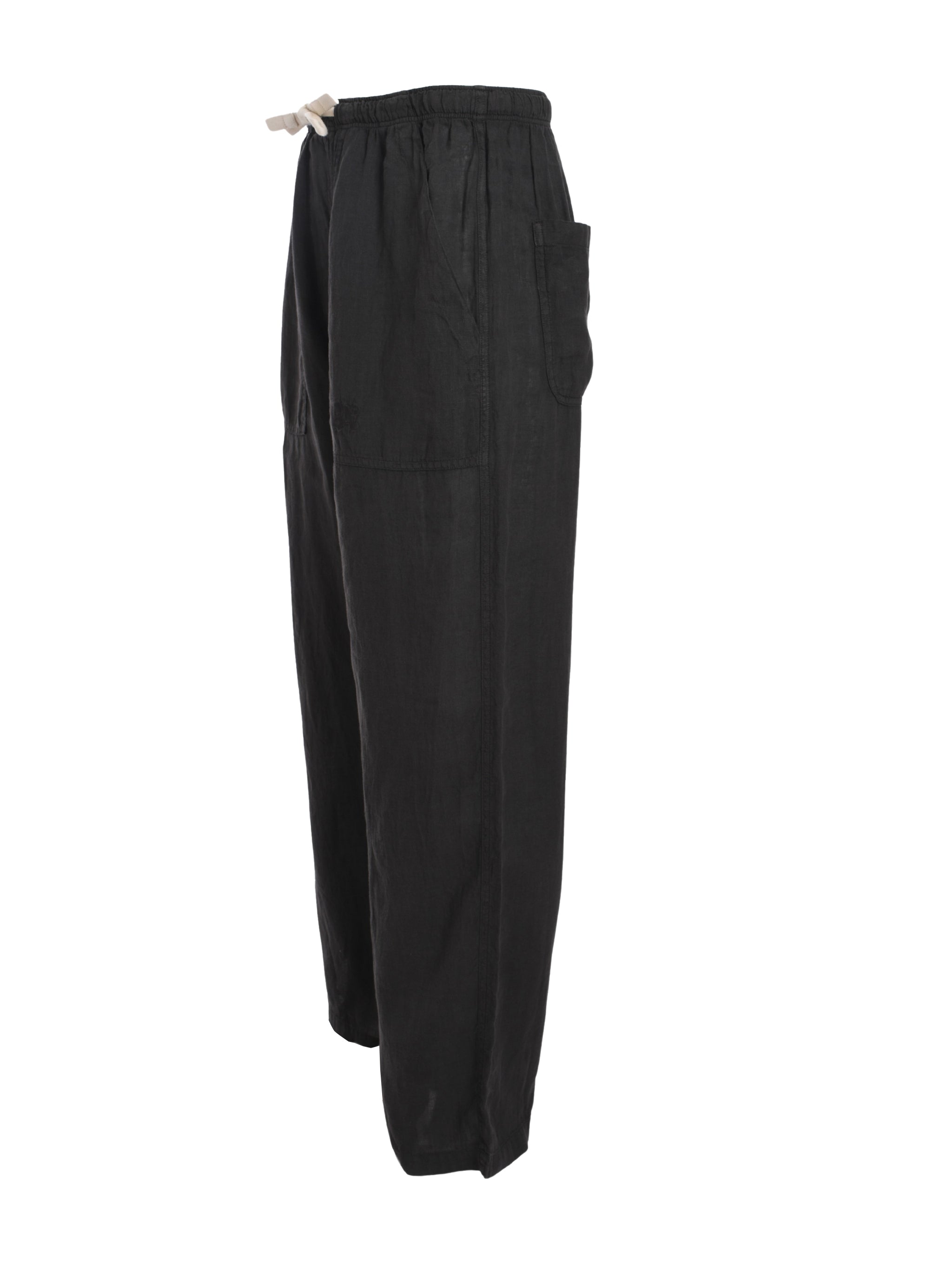 LINEN LOOSE PANTS VINTAGE BLACK VINTAG