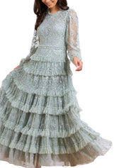 BLOSSOM LACE ANKLE GOWN