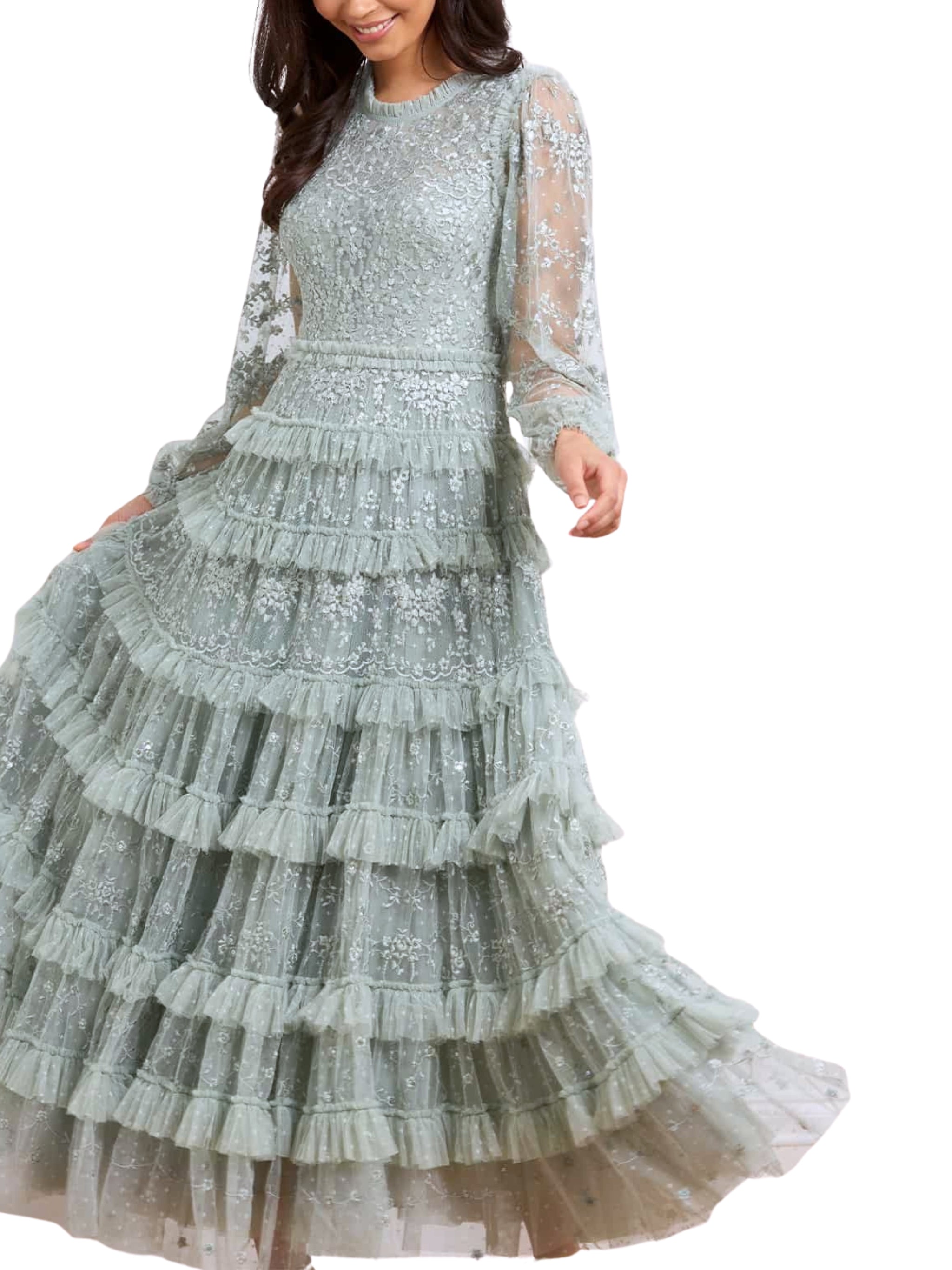 BLOSSOM LACE ANKLE GOWN