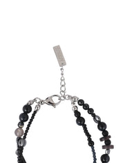 Black light beads layered bracelet