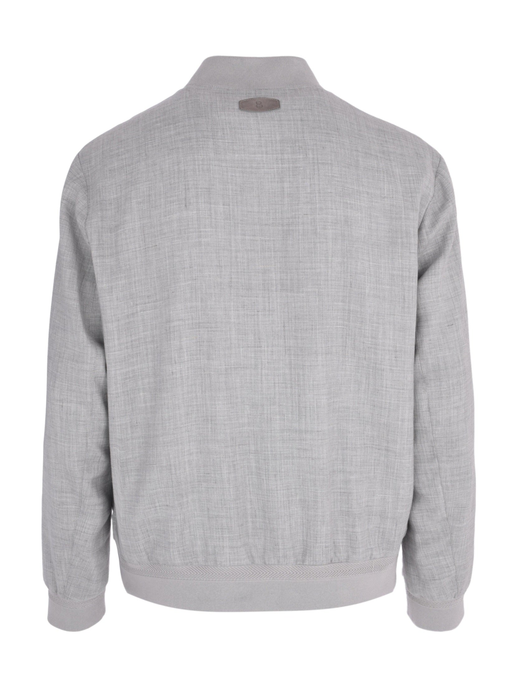 Wool silk linen bomber