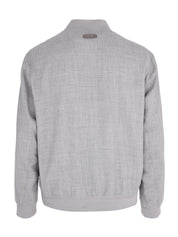 Wool silk linen bomber