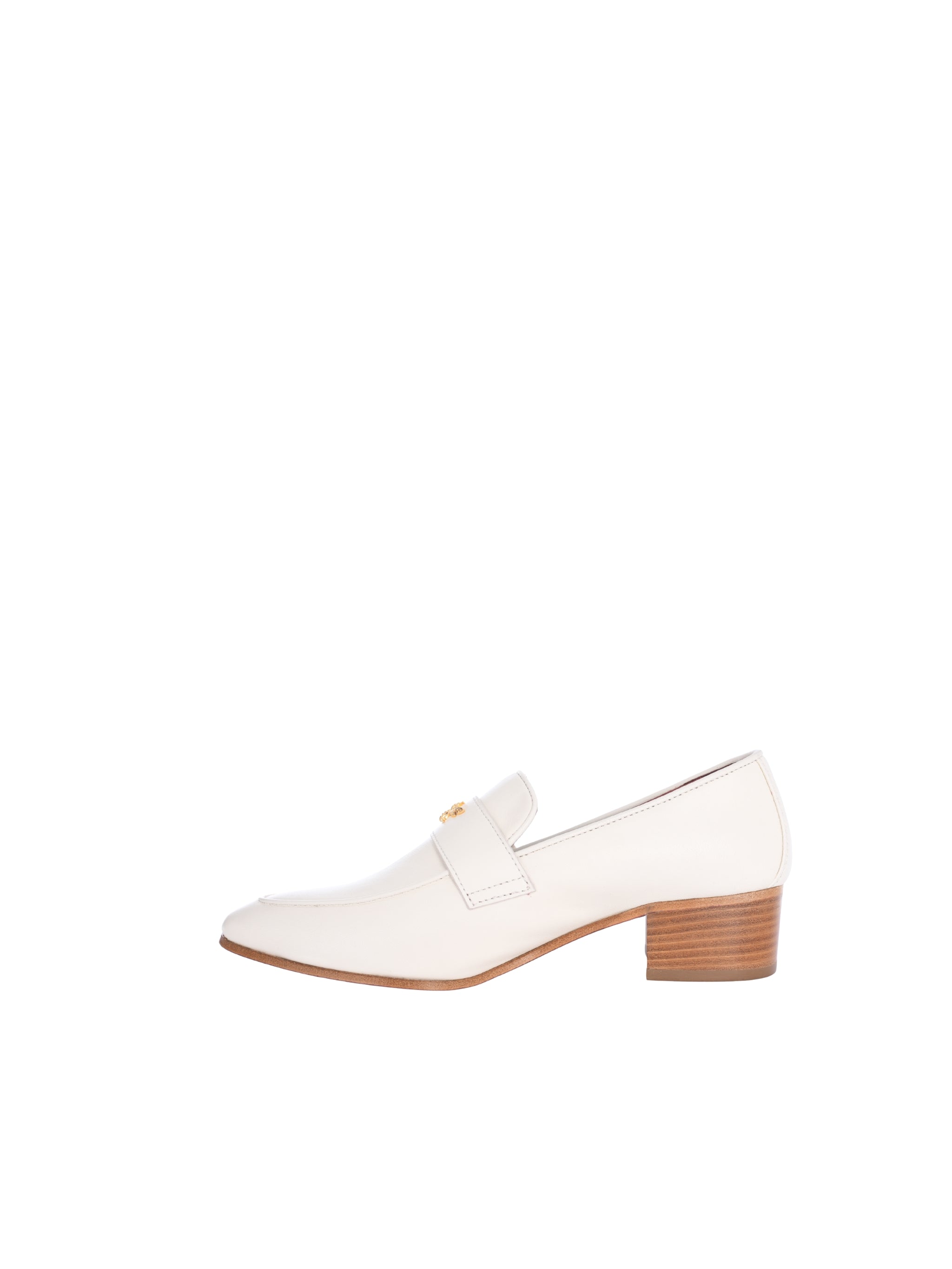 PORCELAINE LEATHER HEELED FLANEUR
