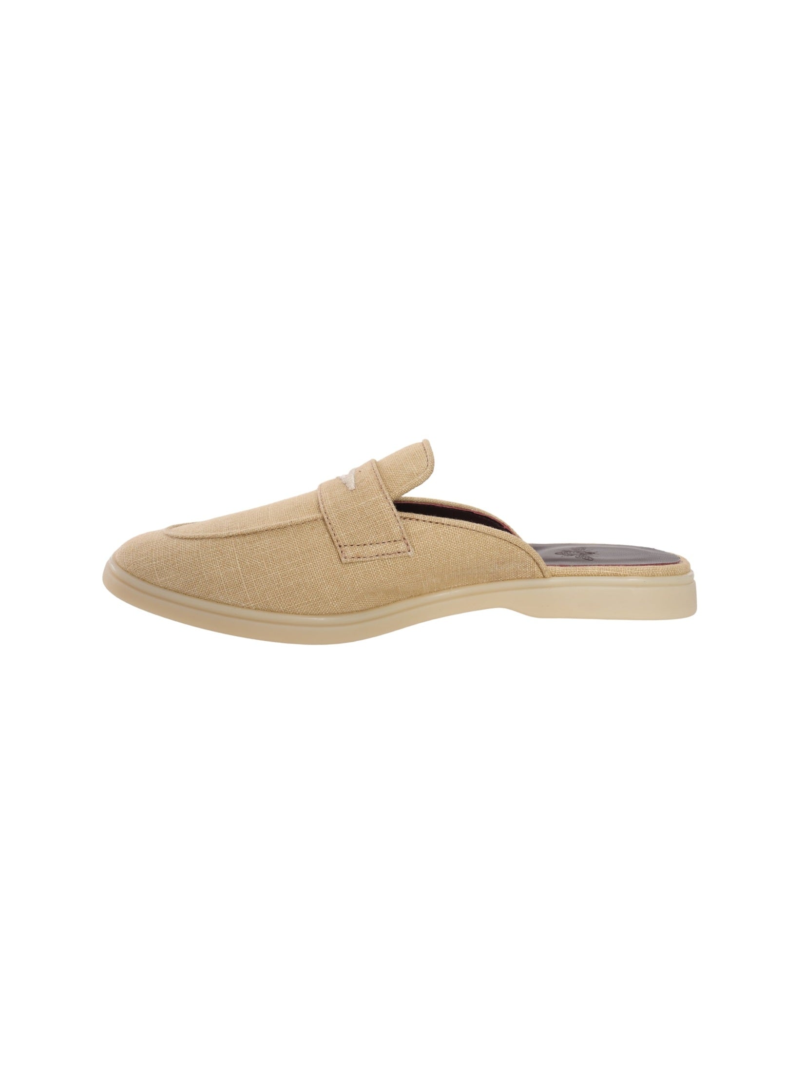 Raffia weave and cotton slippers