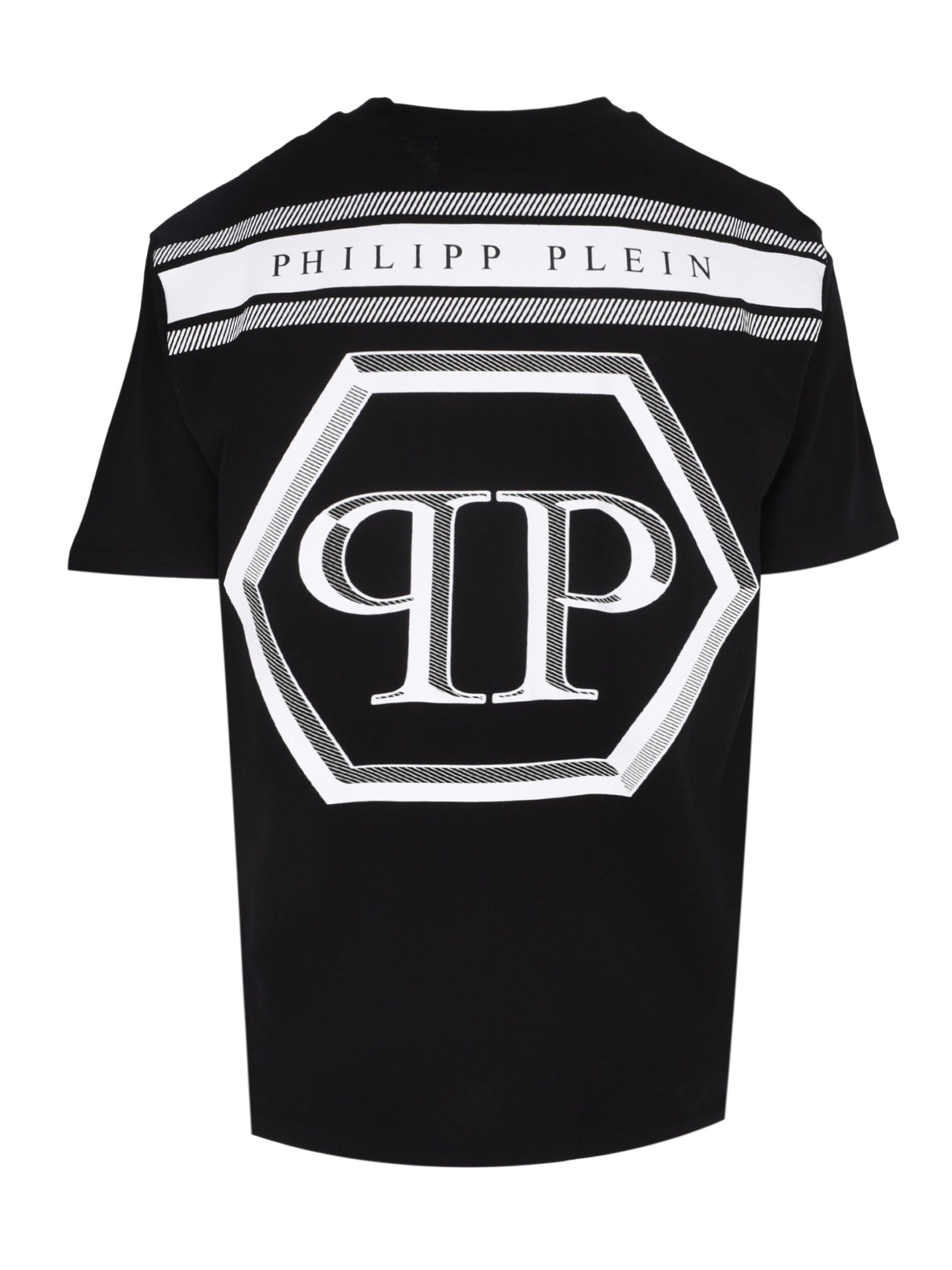 Round neck t-shirt lines hexagon