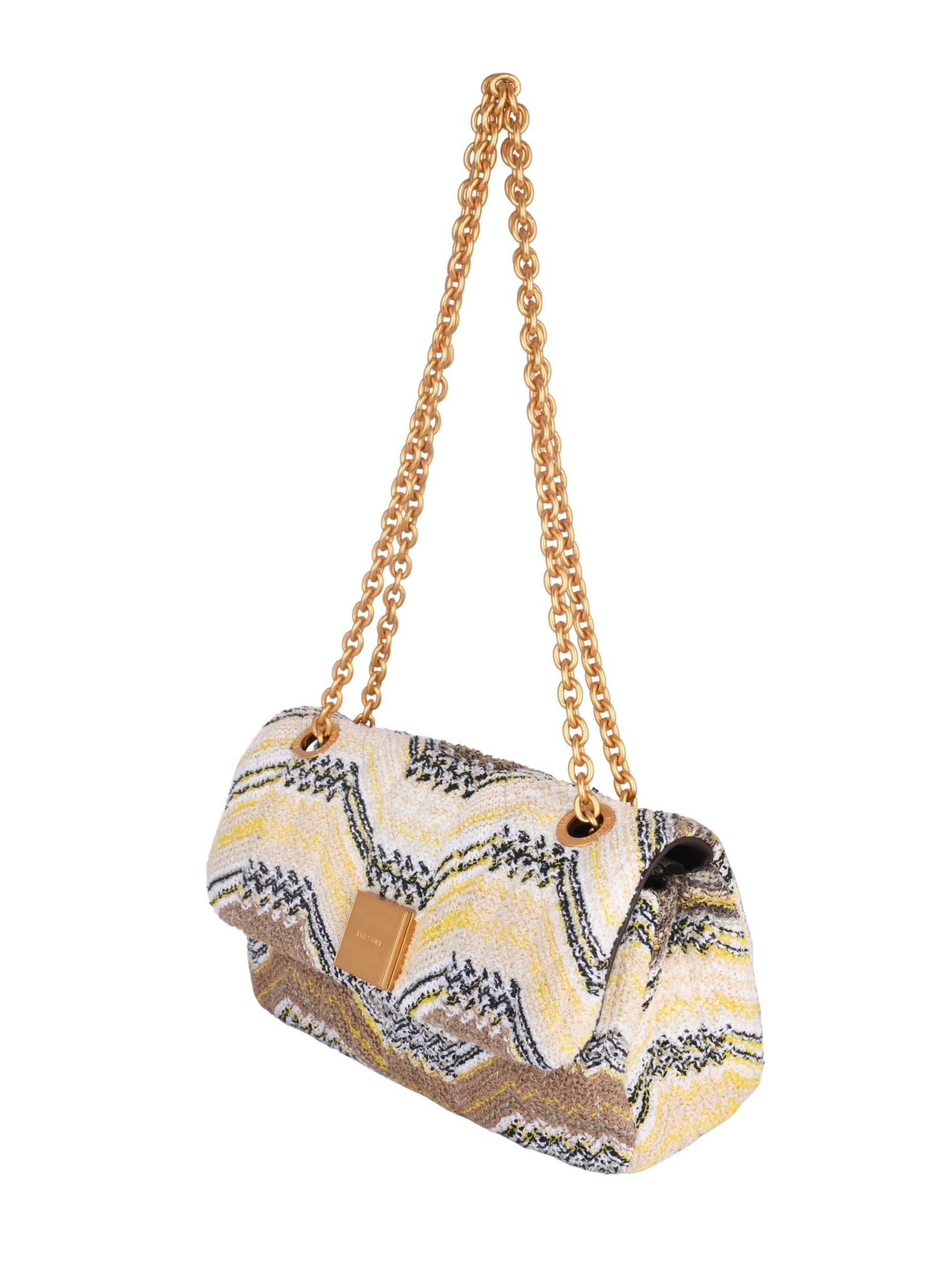Caperdoni Zig-Zag Sequin-Embellished Clutch Bag