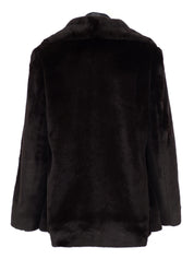 FAUX LEATHER BLAZER-DETAIL FAUX FUR COAT