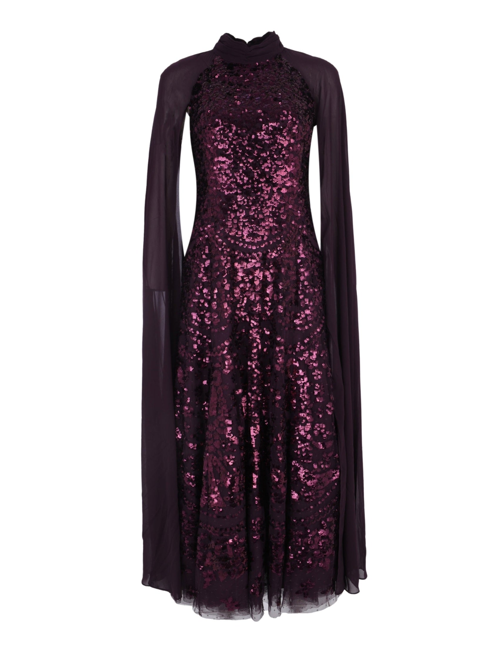Chandelier cape ankle gown