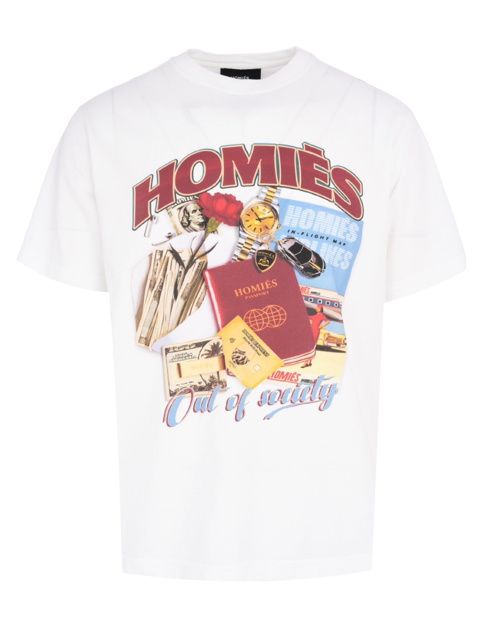 Out of society t-shirt vintage white