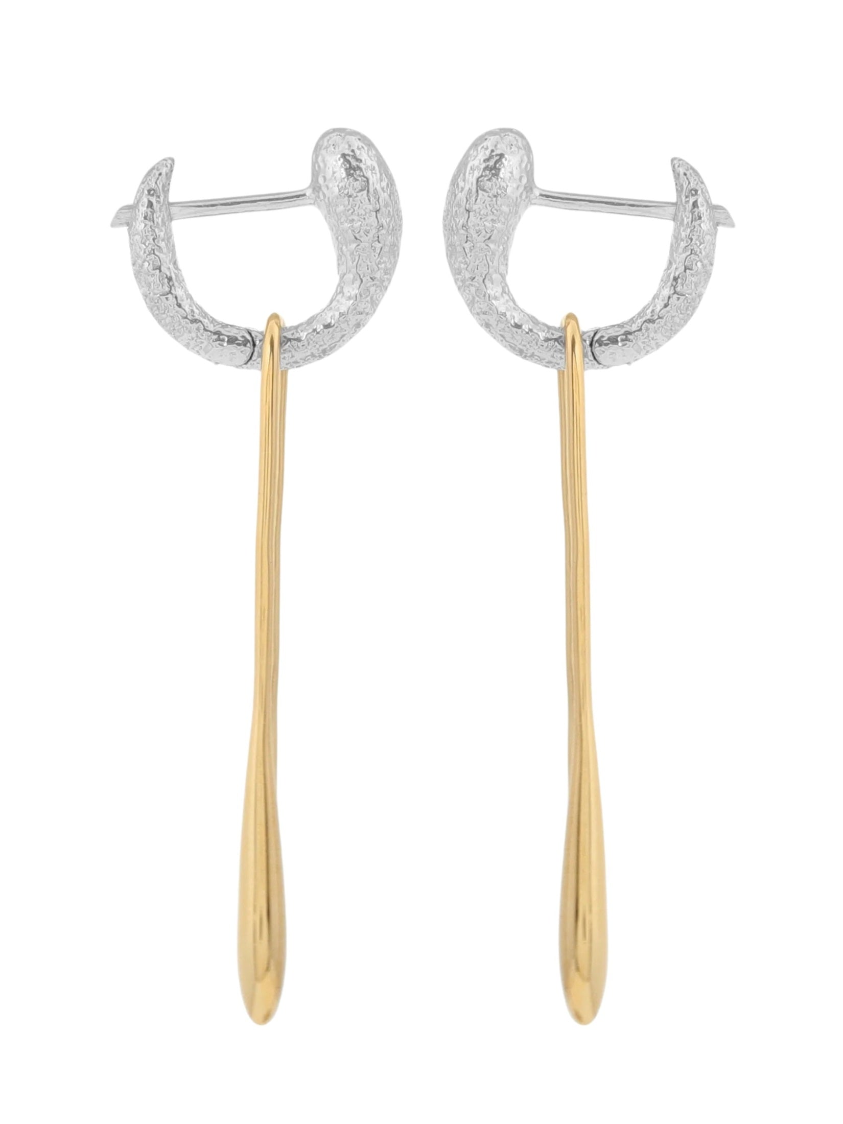Althea earrings in sterling silver & 18k gold vermeil and rhodium