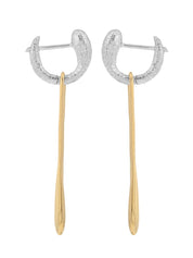 Althea earrings in sterling silver & 18k gold vermeil and rhodium