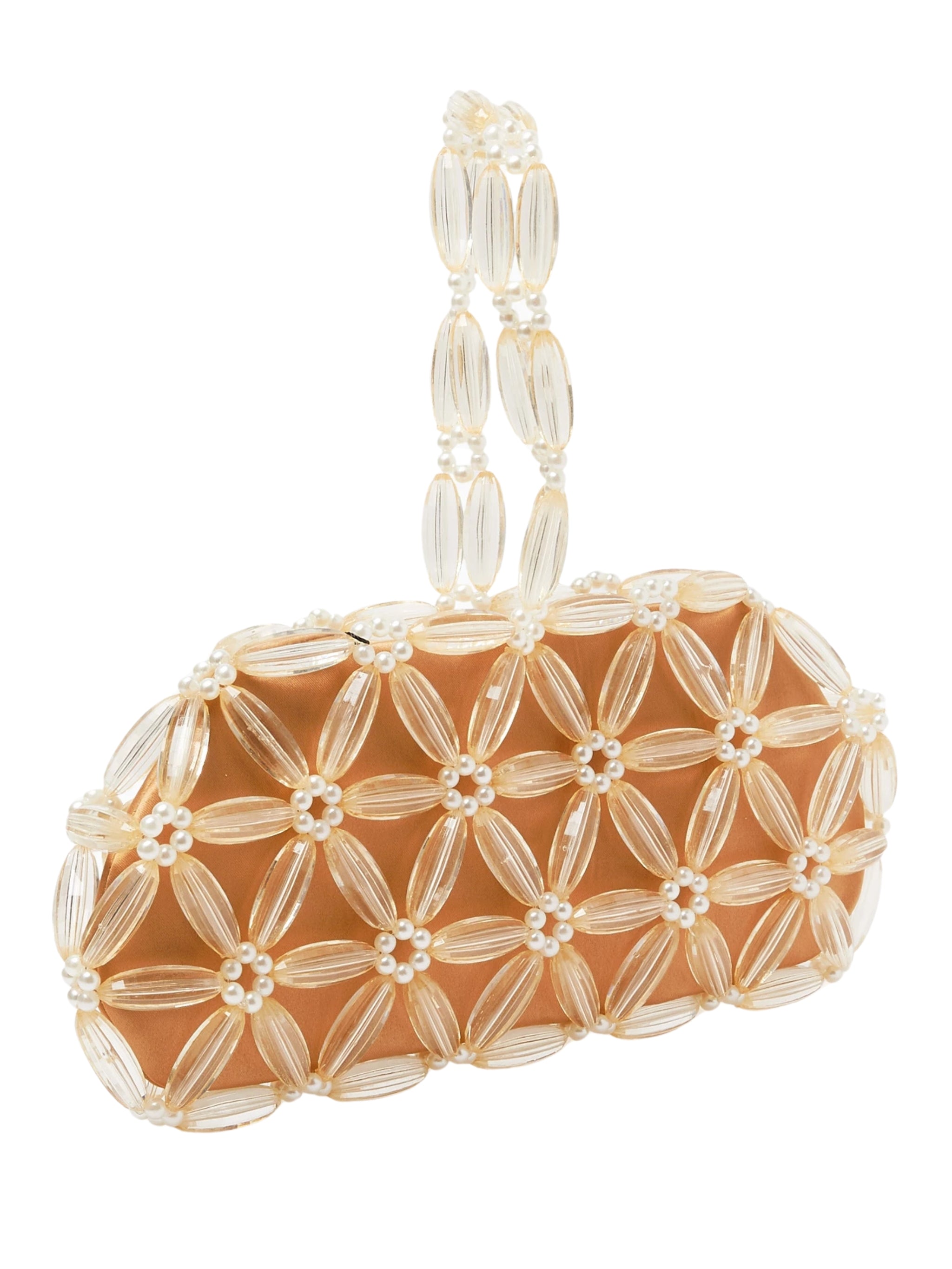 Honey musturd & ivory tebea clutch