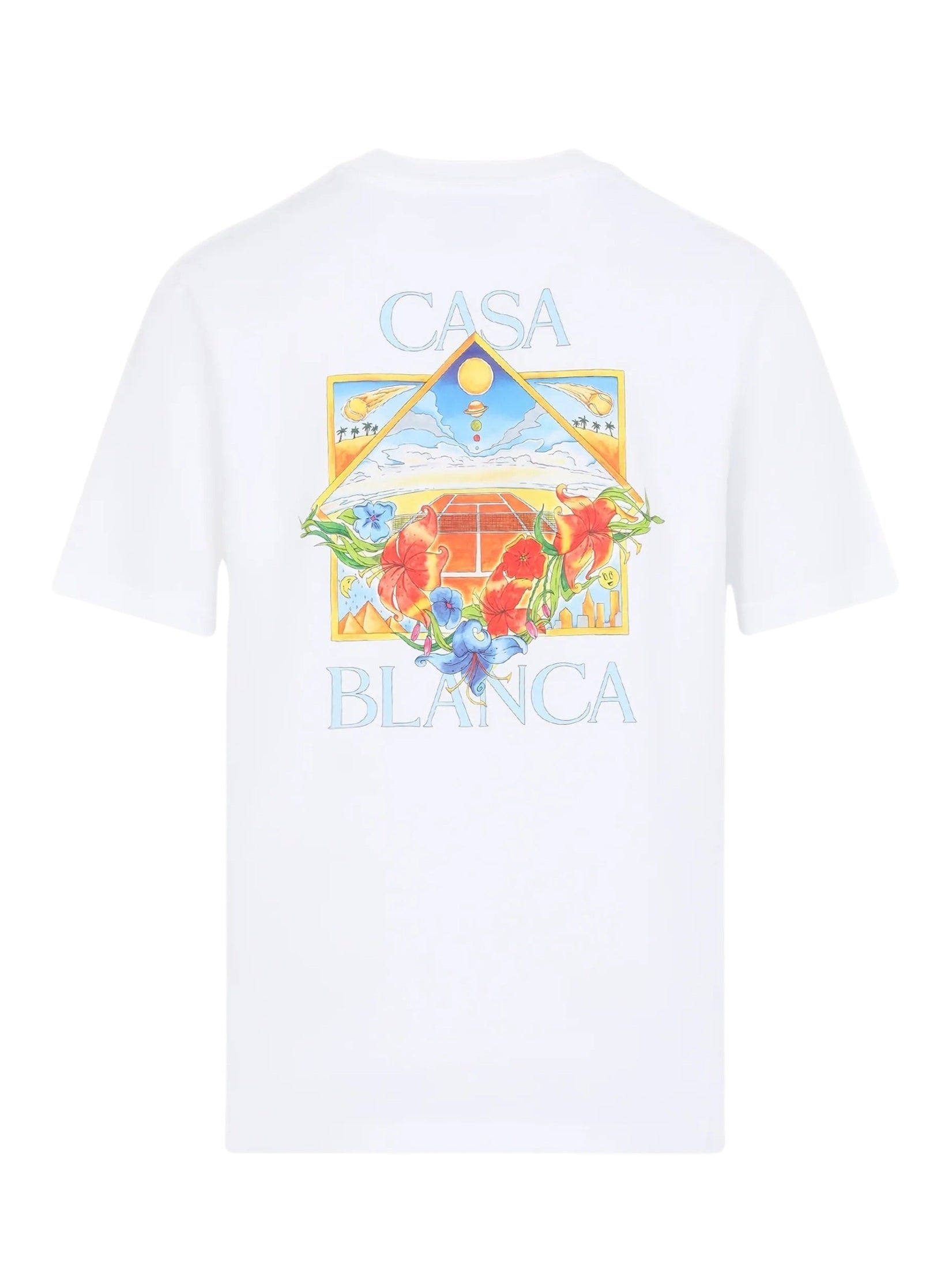 White Flower Court Icon Short Sleeve T?Shirt