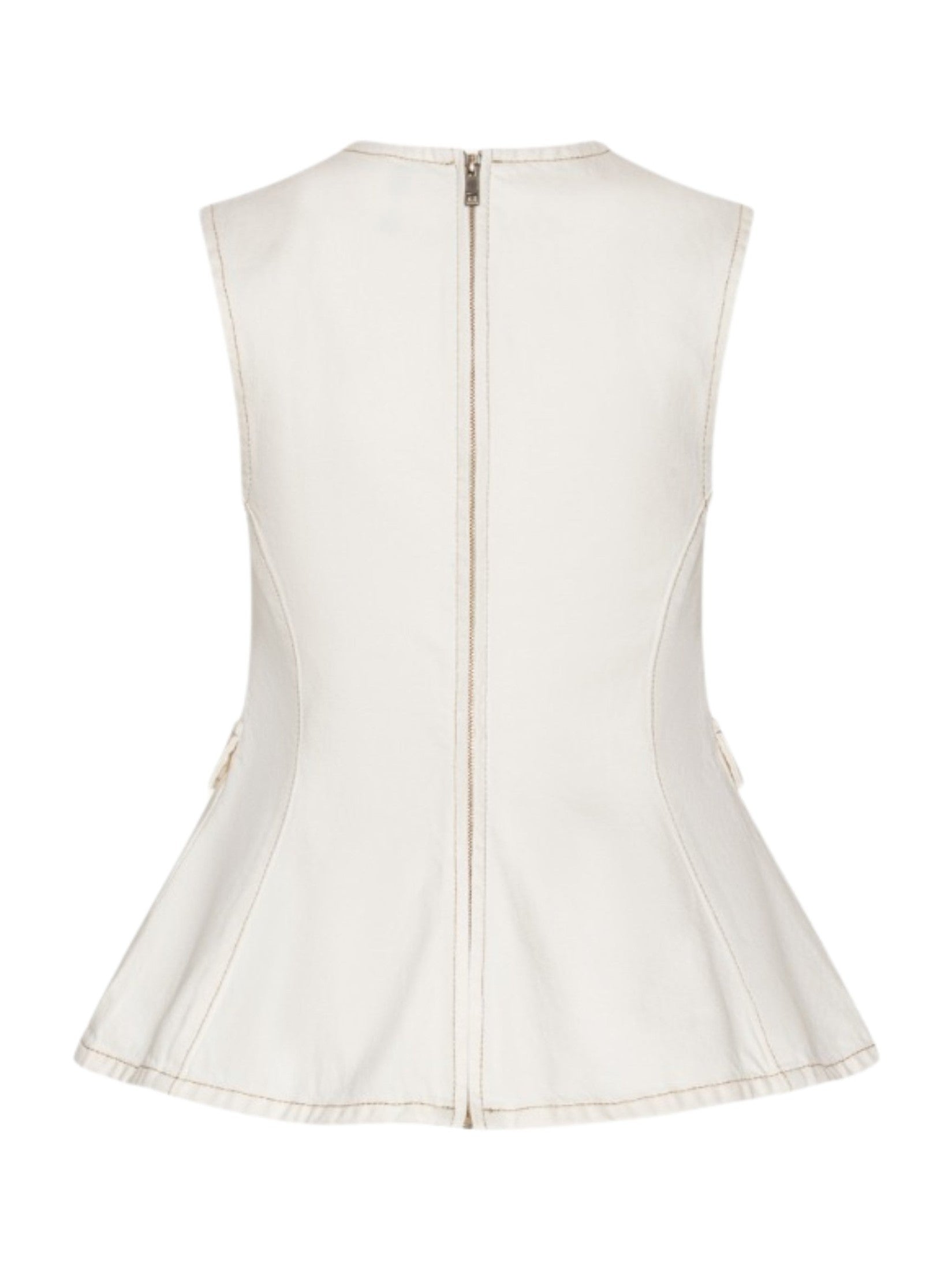 Peplum denim top