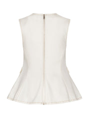 Peplum denim top