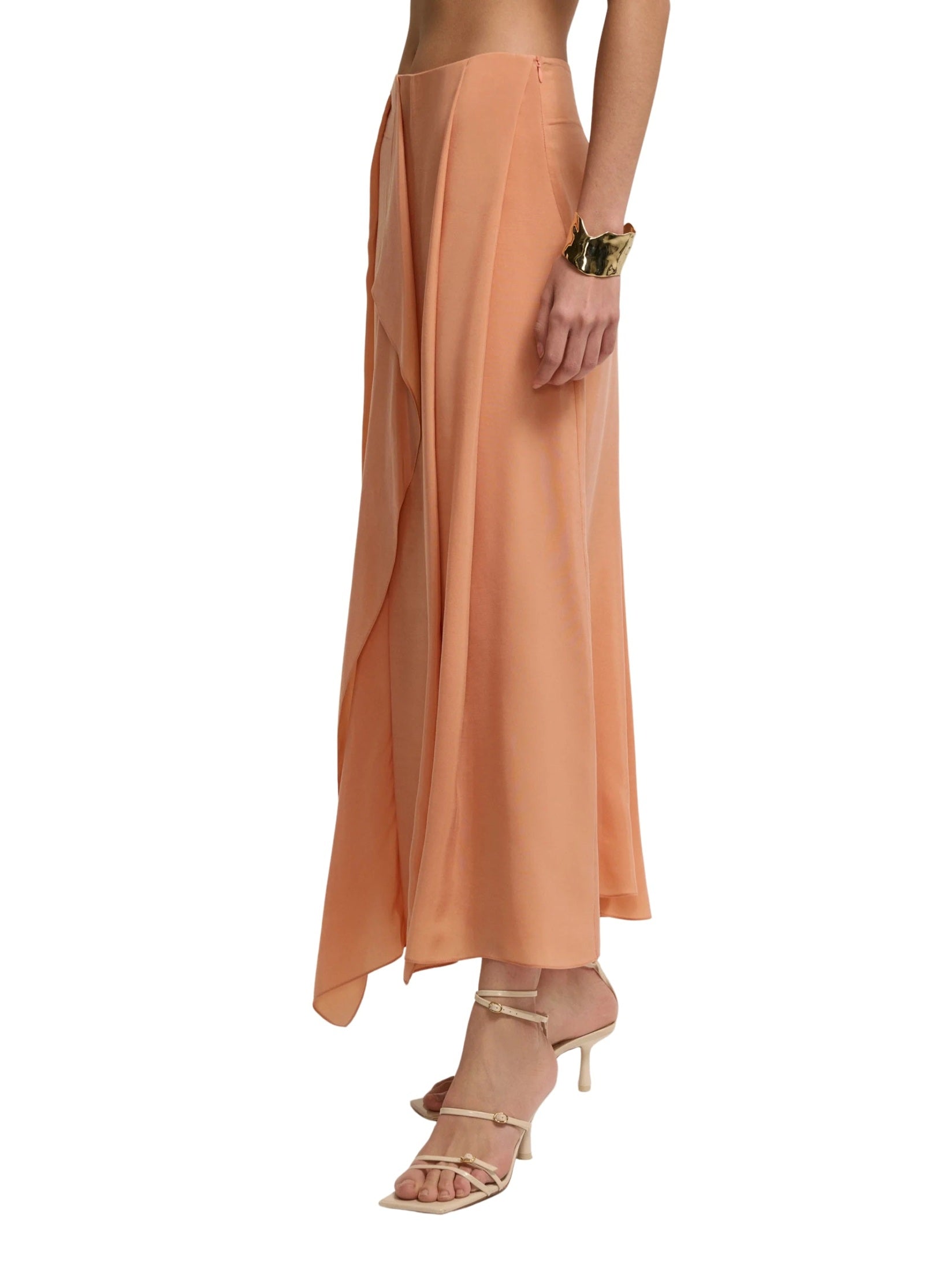 Flowy cupro skirt