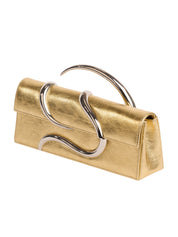 Gold Aura Baguette Clutch