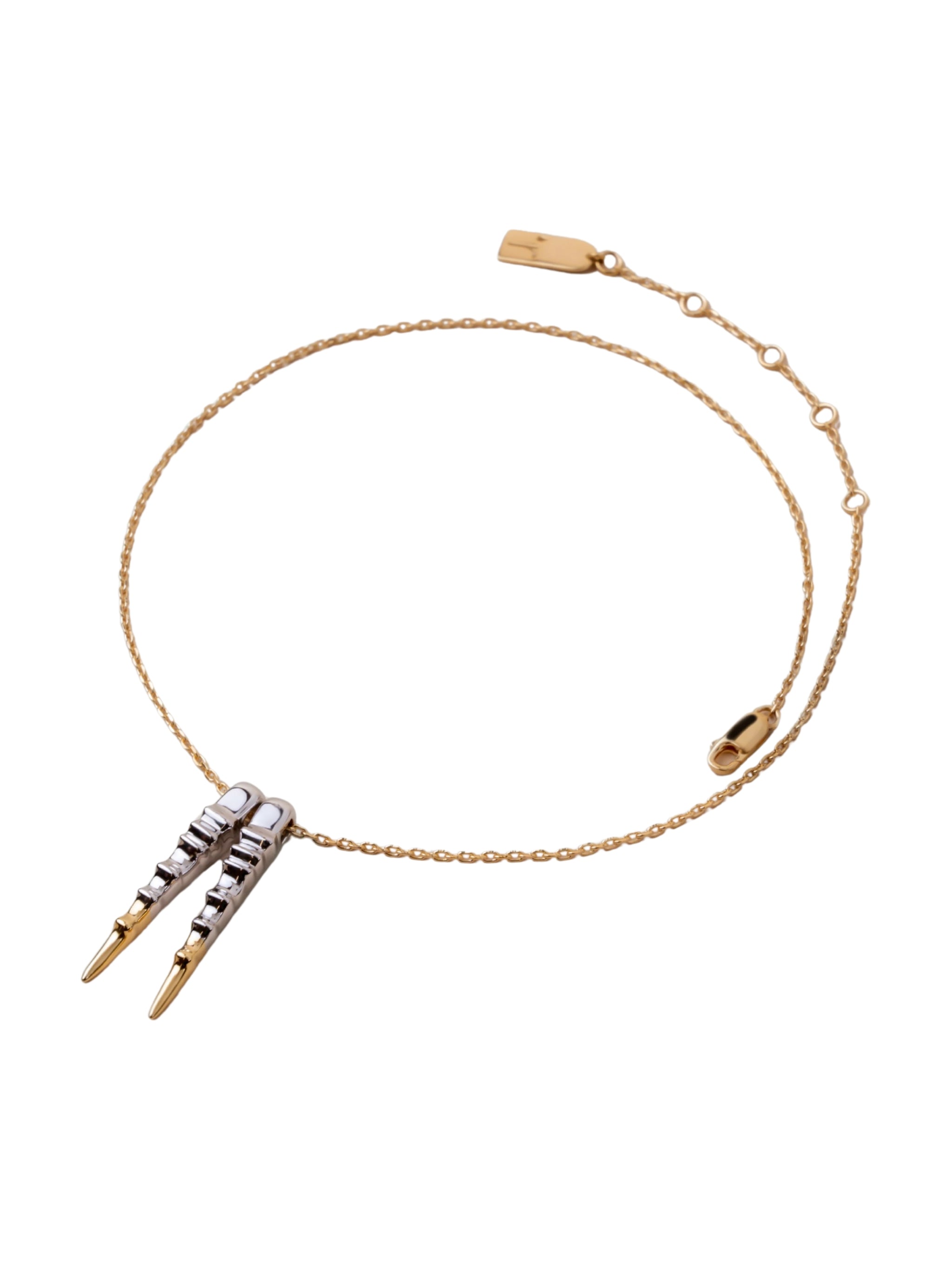 Ibex necklace in sterling silver & 18k gold vermeil and rhodium