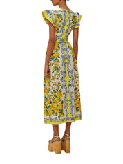 SICILY SCARF OFF-WHITE MAXI DRESS