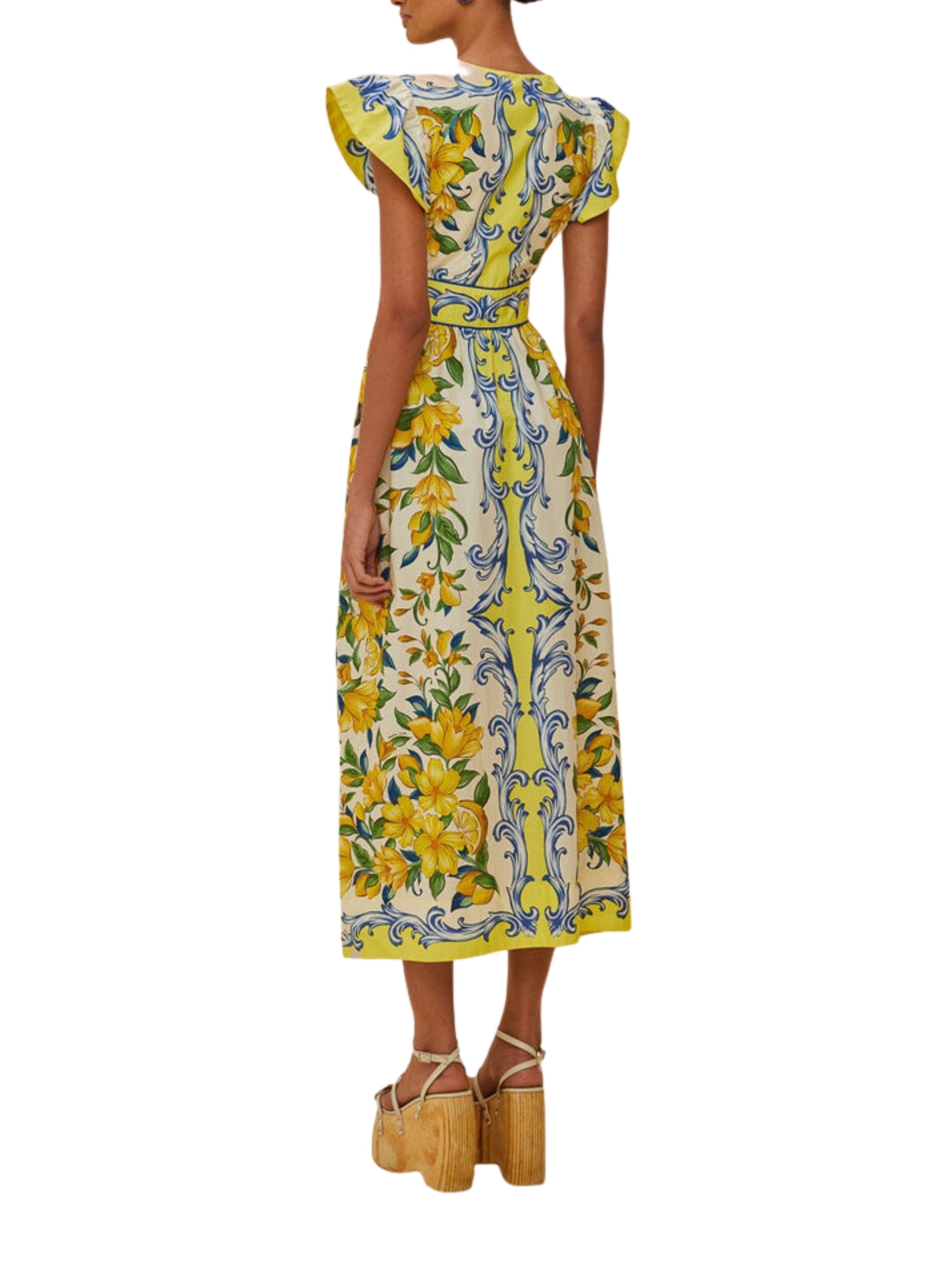 SICILY SCARF OFF-WHITE MAXI DRESS