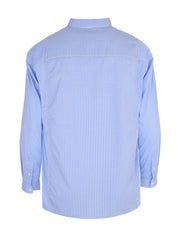 Men's gingham panel shirt blue