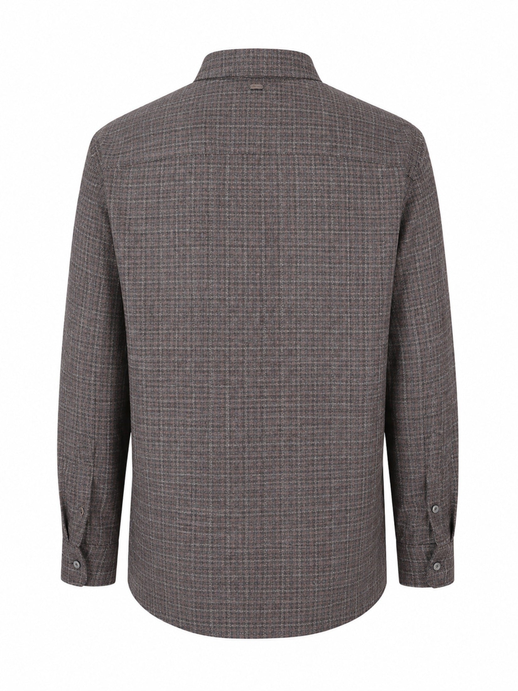 Shirt wool silk check