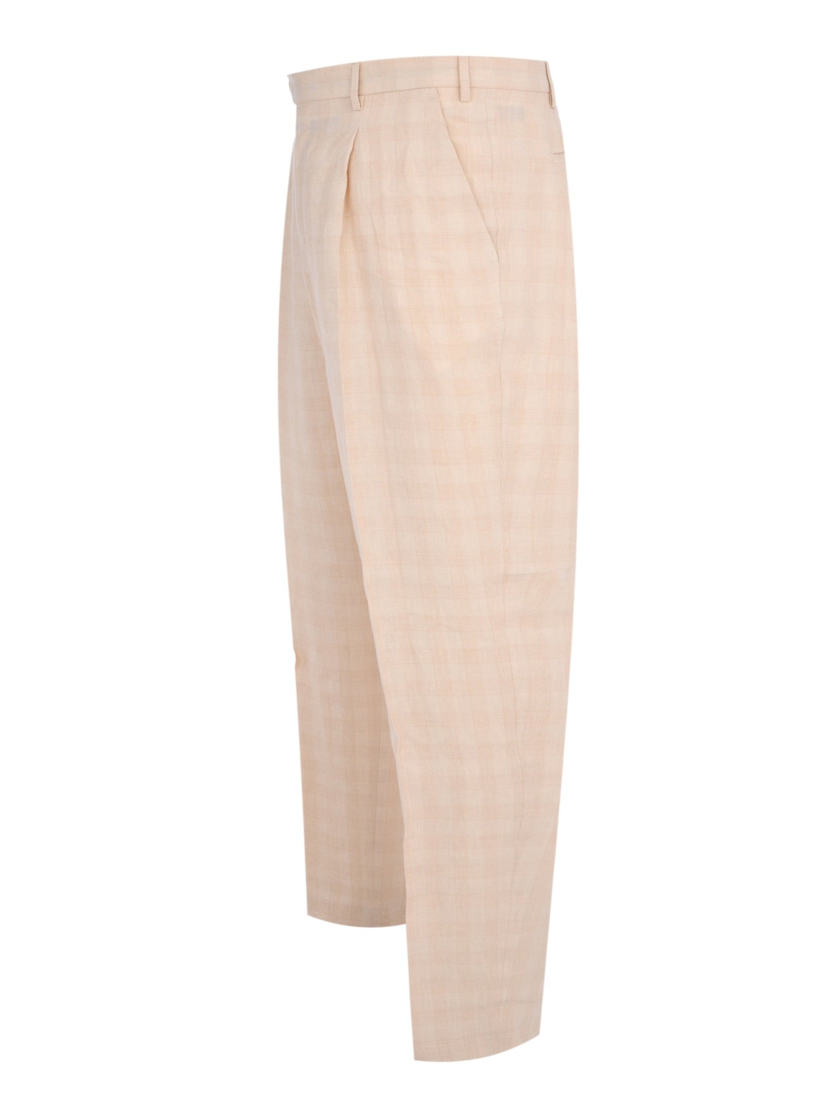 Pantalone diciannove 1 pleat diagonal pockets wide leg finished b.
