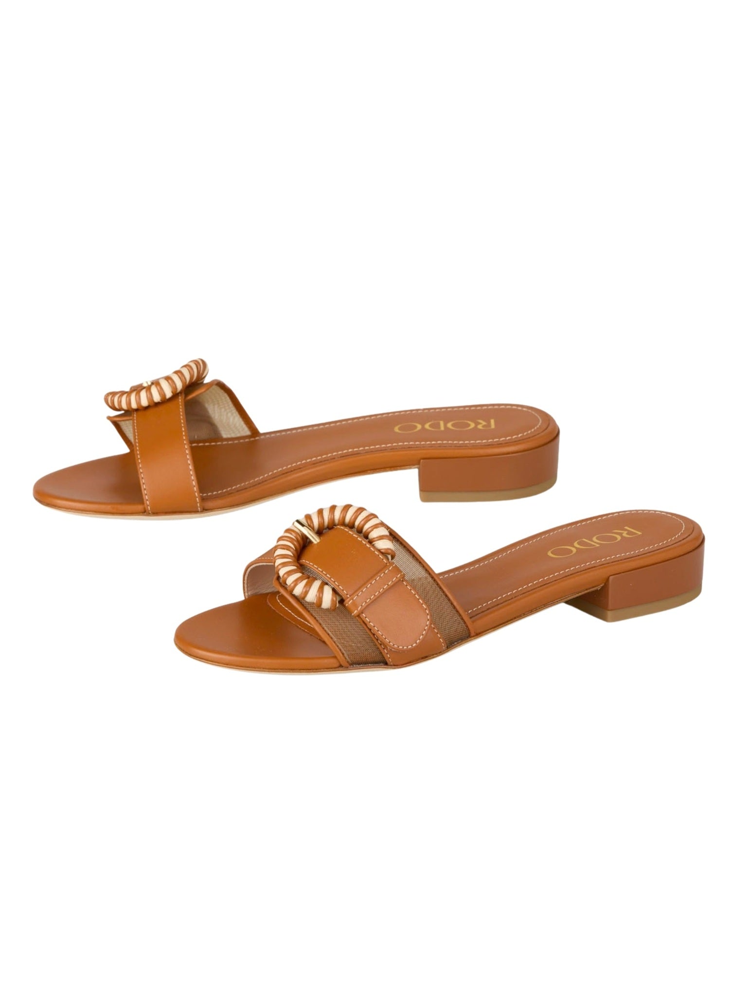 Flat slide sandals