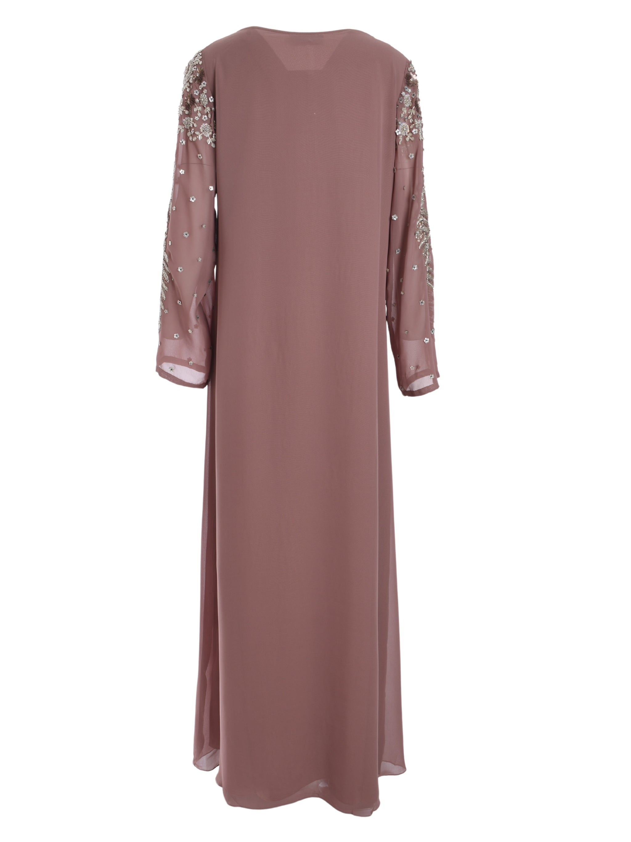 Long Sleeves Jalabiya with Luxe Sequins Embroidery & Separate Belt