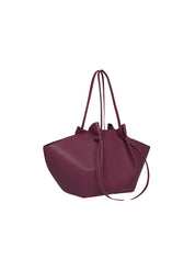 LARGE MOCHI WINE PEBBLE GRAINED LEATHER