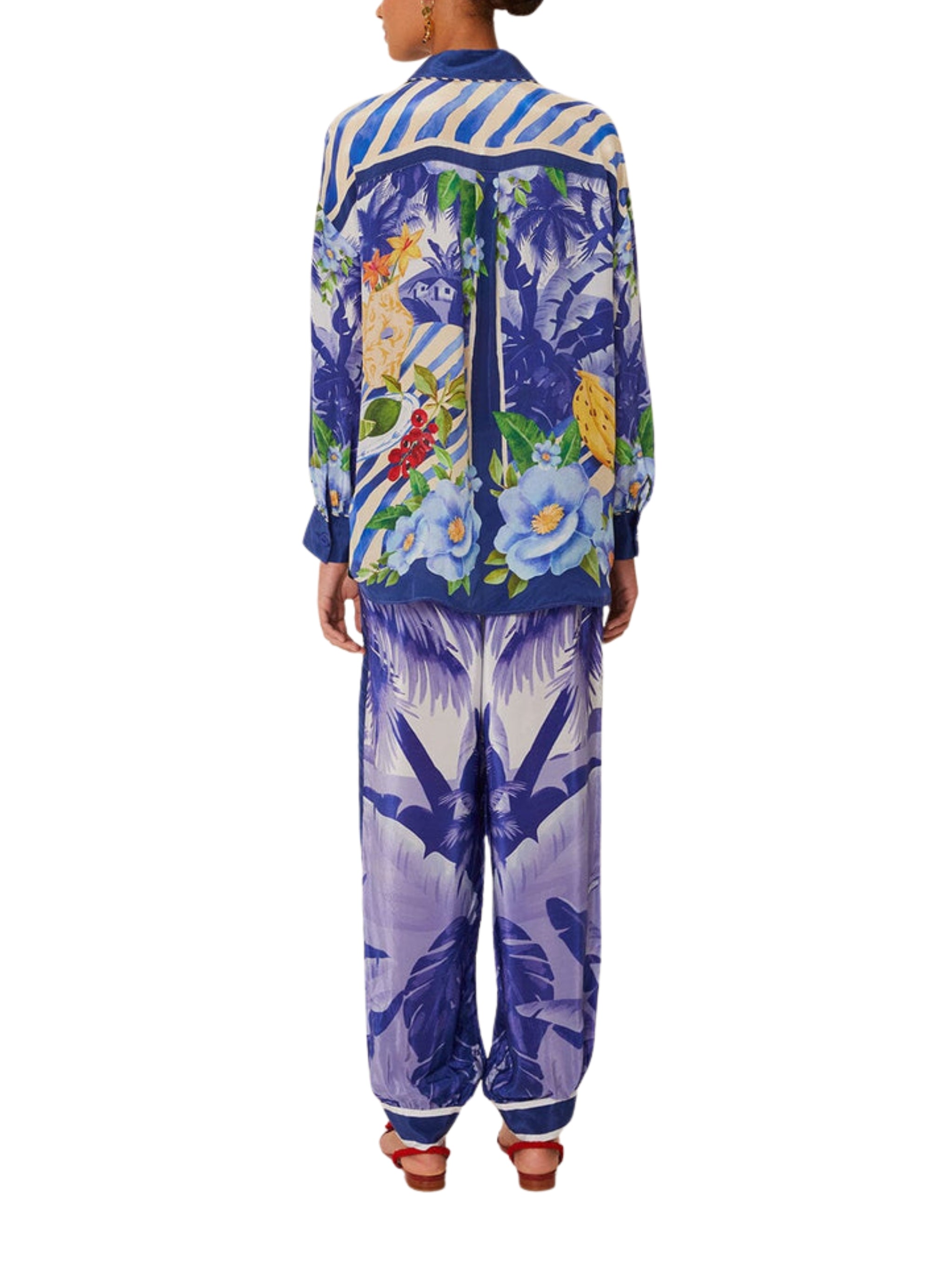 FRESH TABLE SCARF BLUE PAJAMA SHIRT