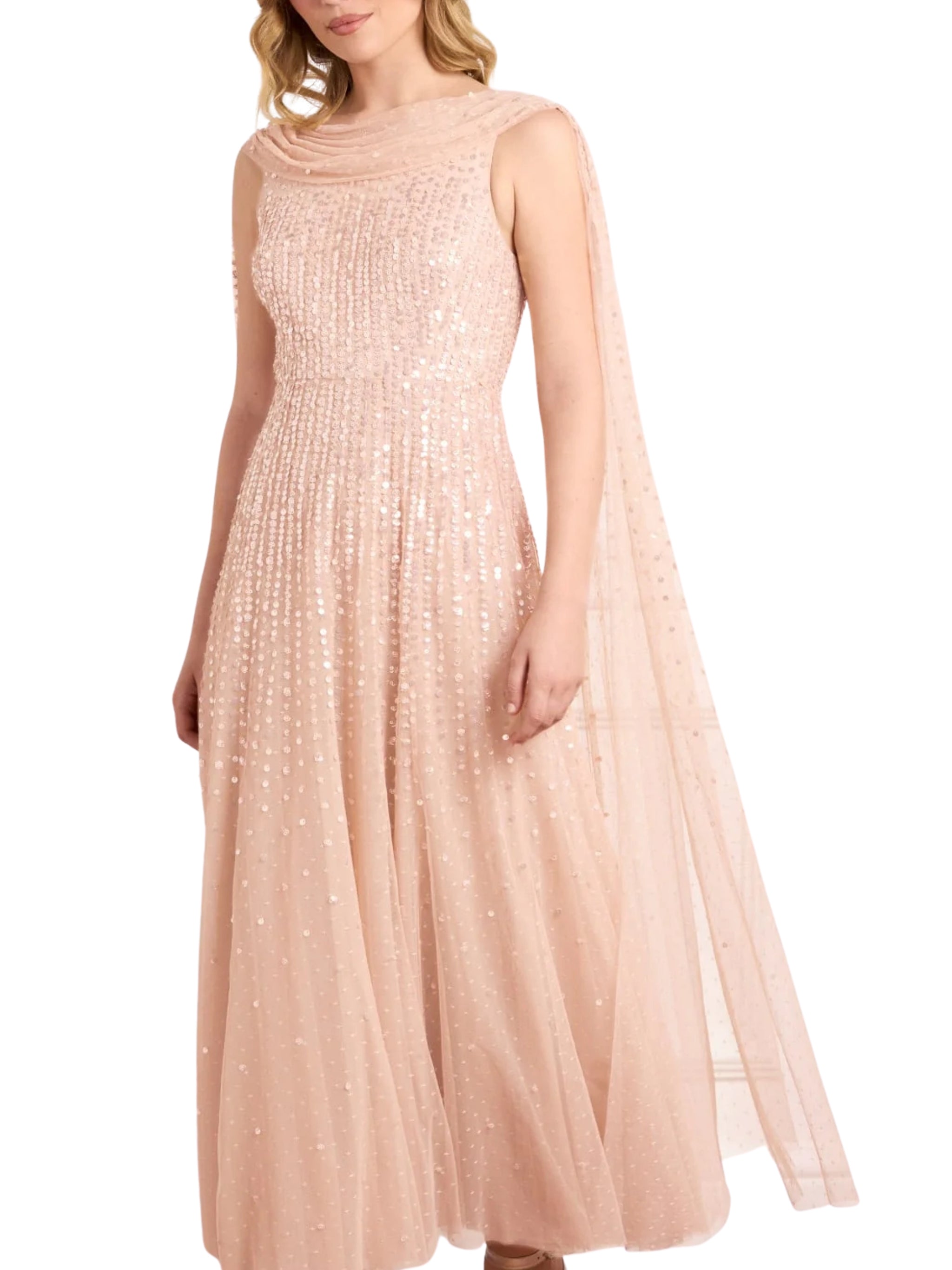 Moonlight sequin ankle gown