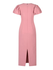 Crepe midi flower dress