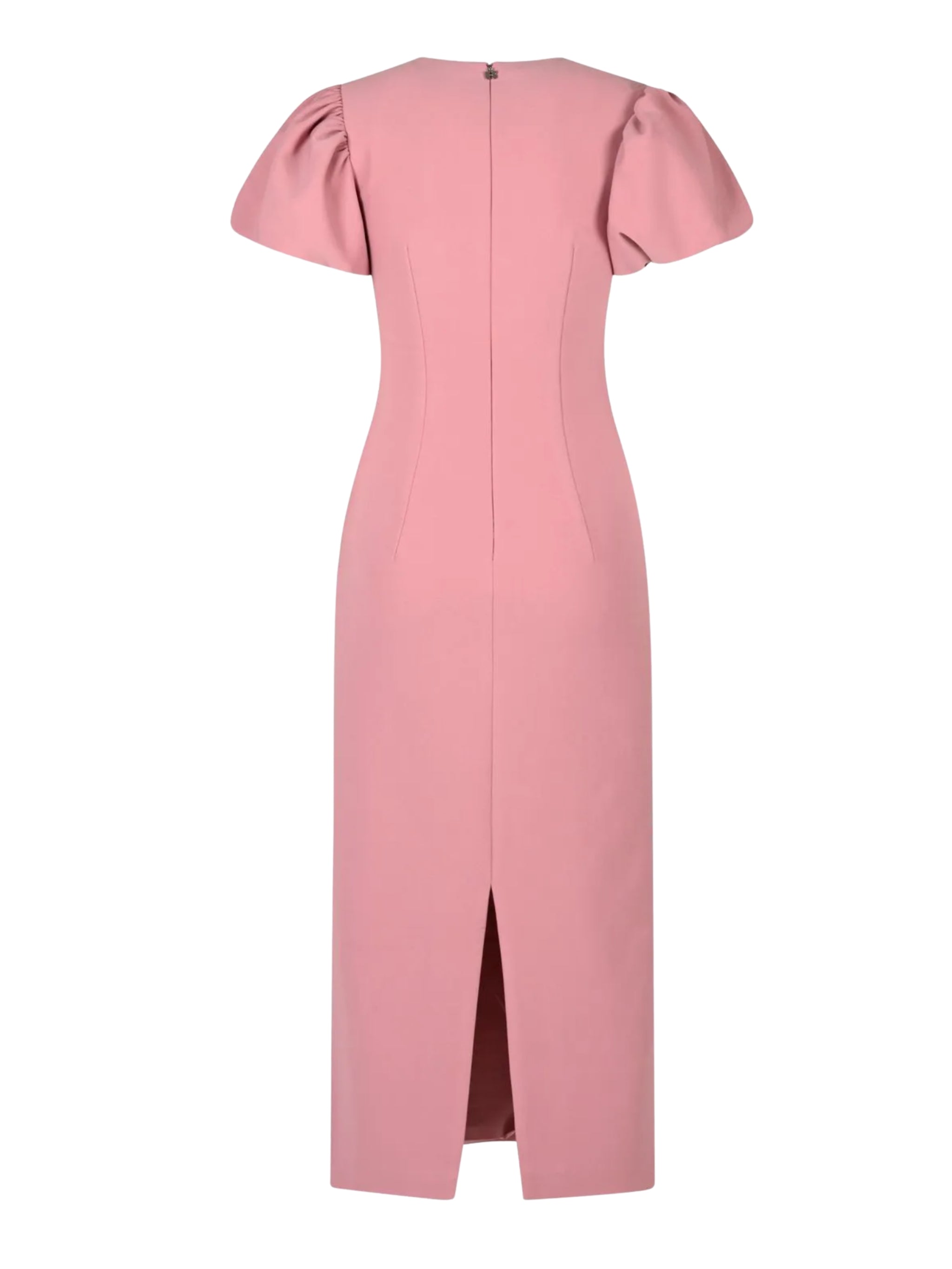 Crepe midi flower dress