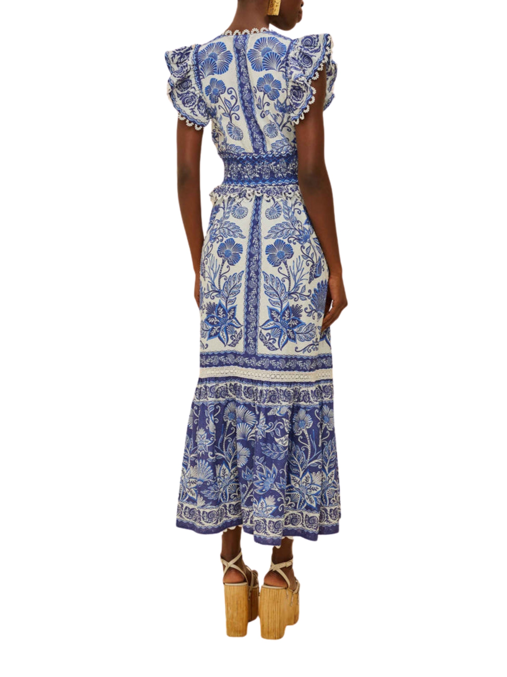 SHELL GARDEN OFF-WHITE MAXI DRESS