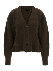 Knit peplum cardigan