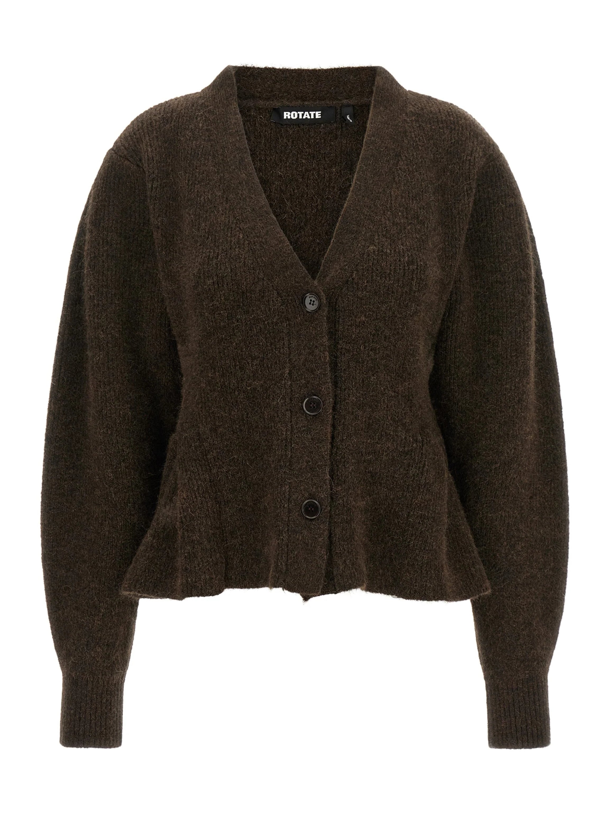 Knit peplum cardigan