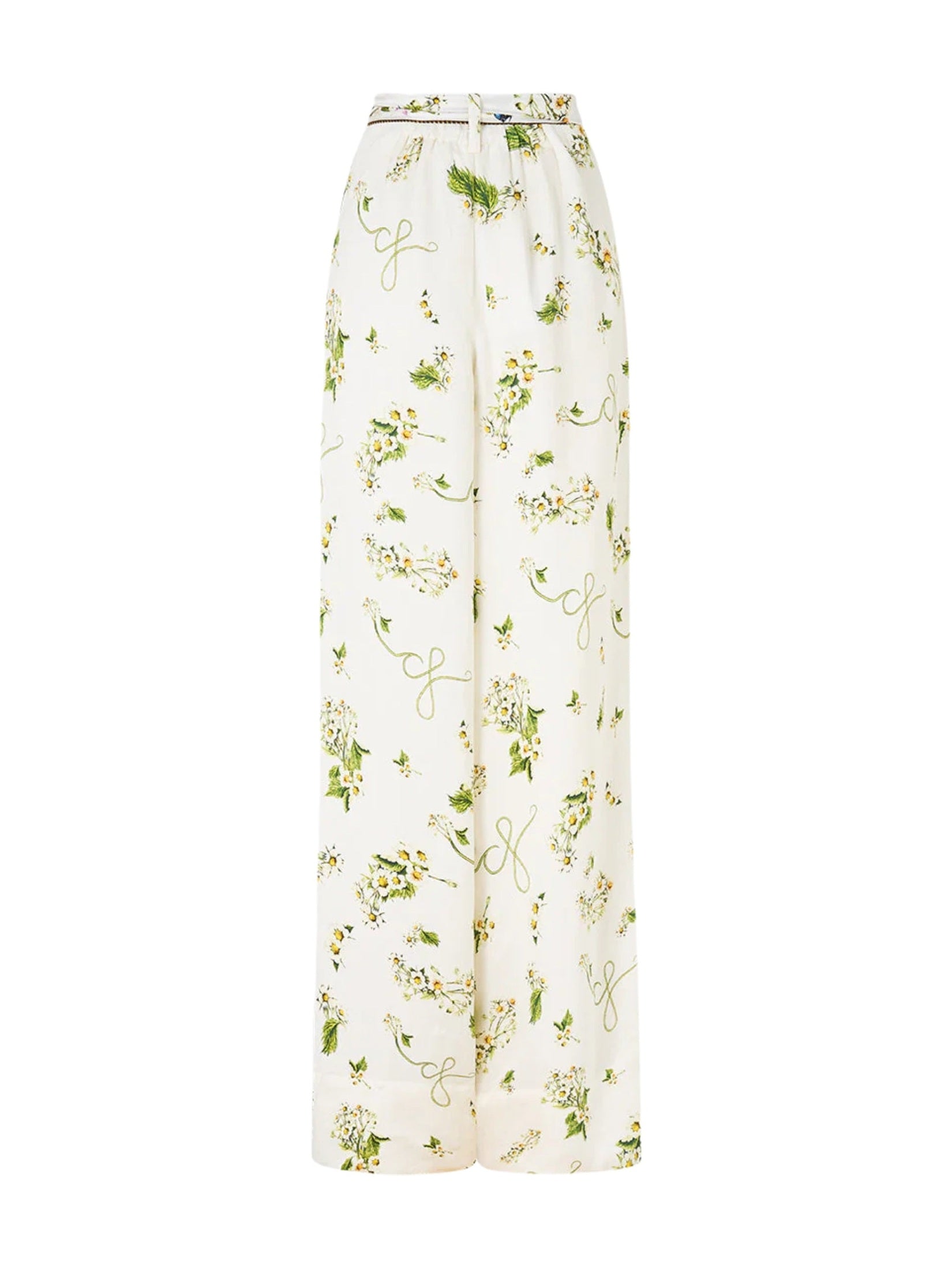 Scarf belt wide leg pant