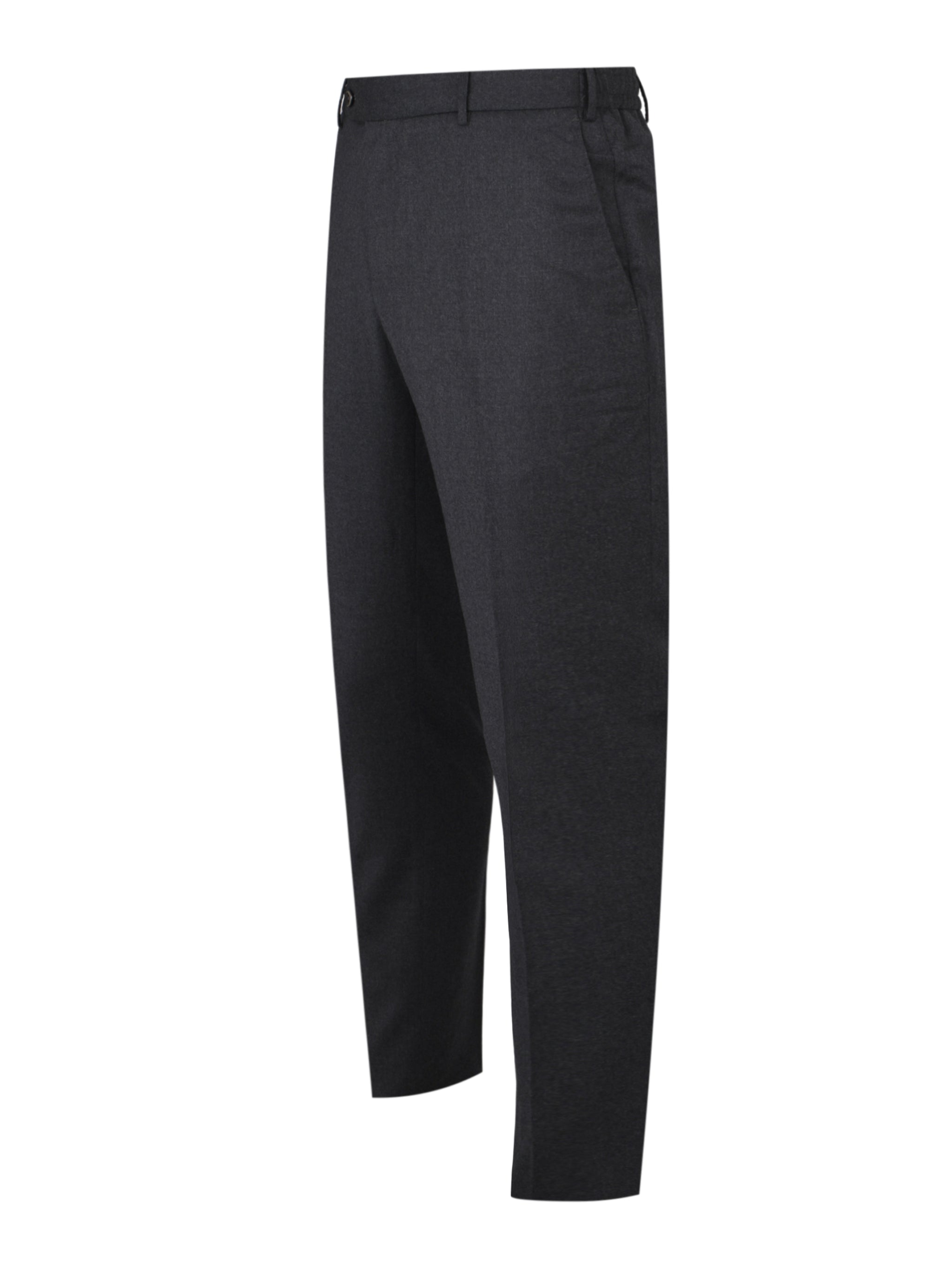 Pantalone slim flat front diagonal pockets elastic waistband with drawstring unfinished b.