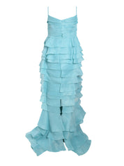 LAYERED ORGANZA LONG DRESS