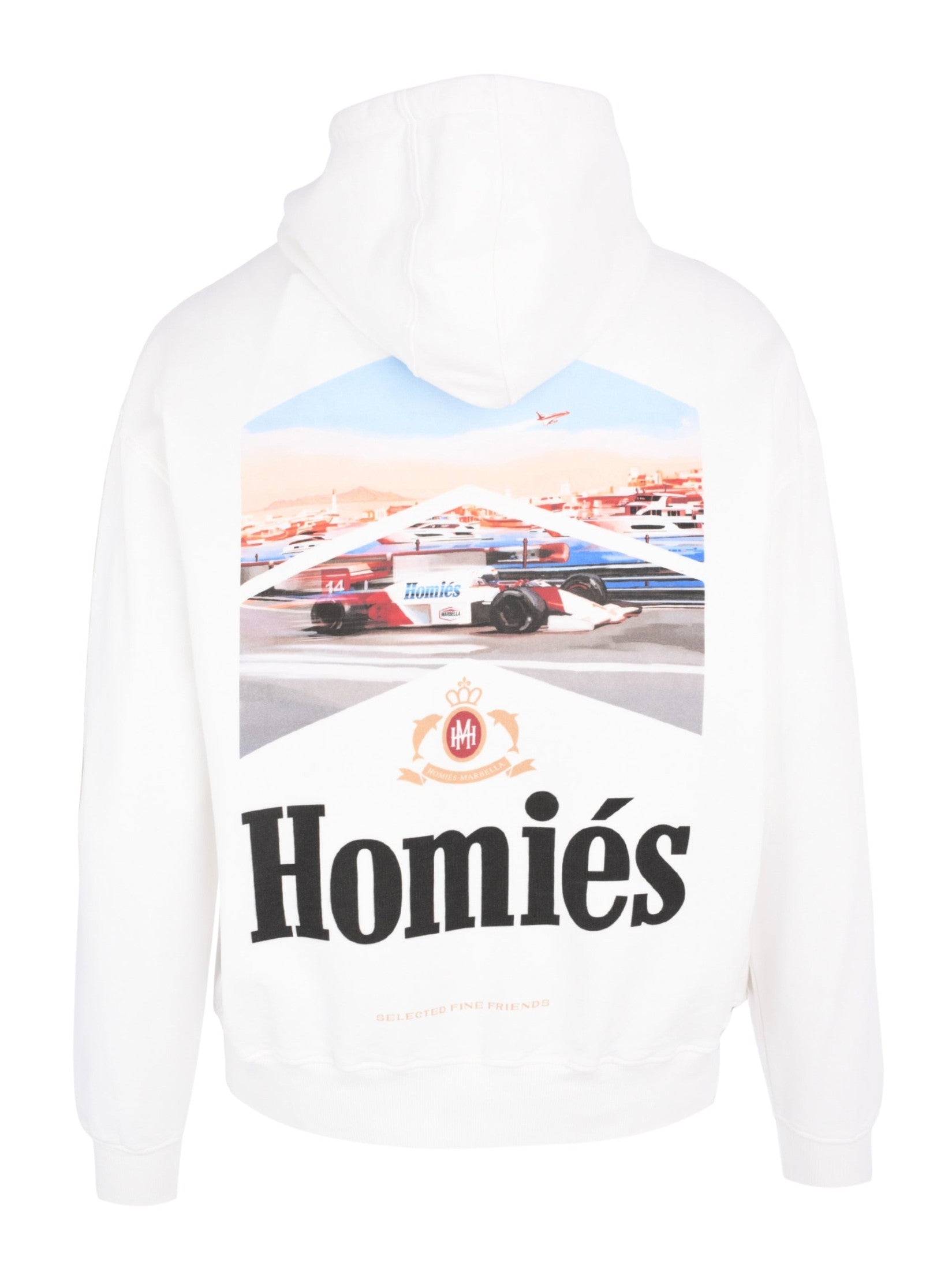 Racing limited hoodie vitange white