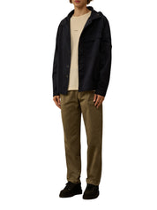 Overshirt in organic gabardine