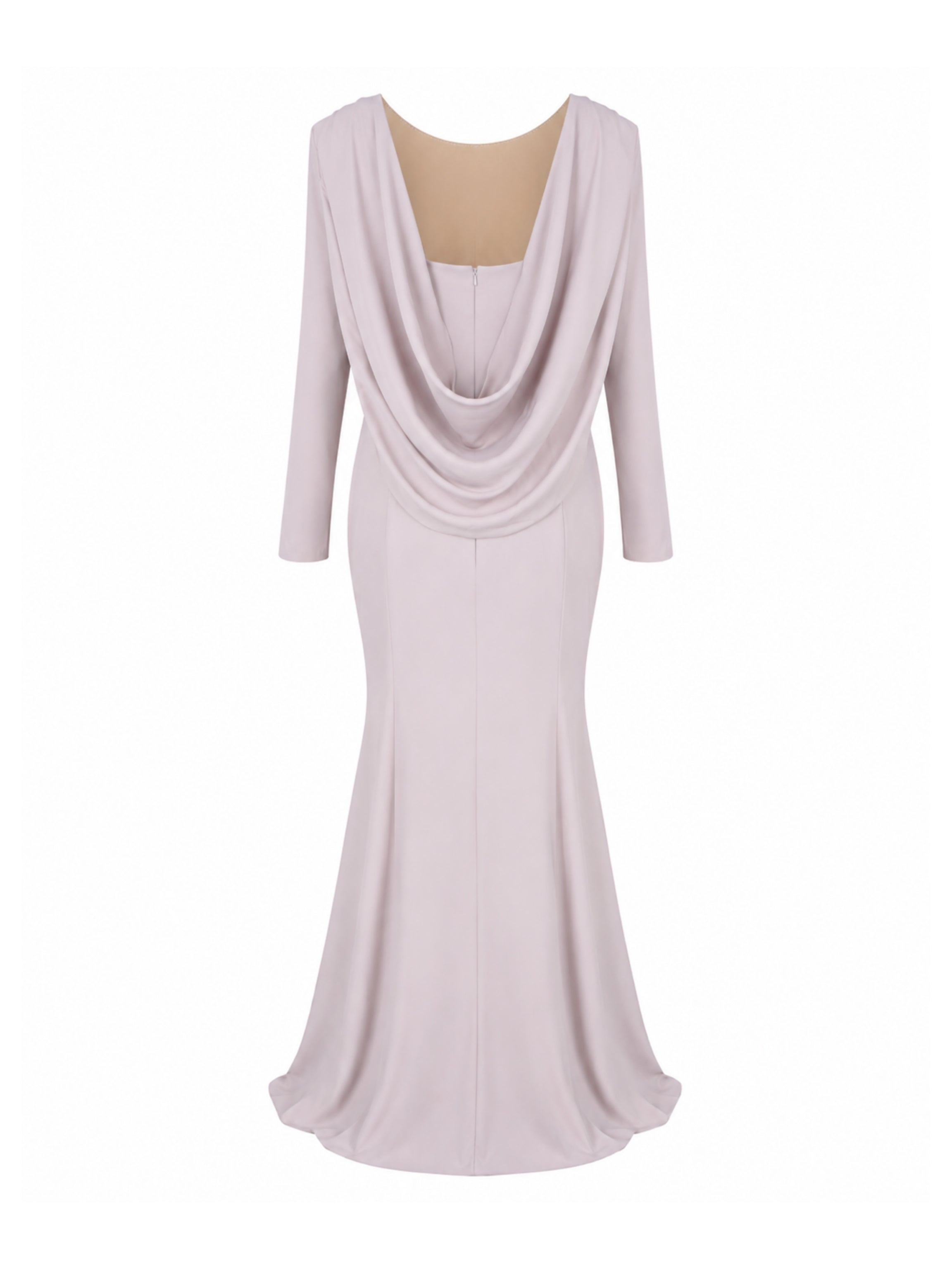 Hand embroiderd chest long sleeves off shoulder dress full cover modest dress fish cutpleated back