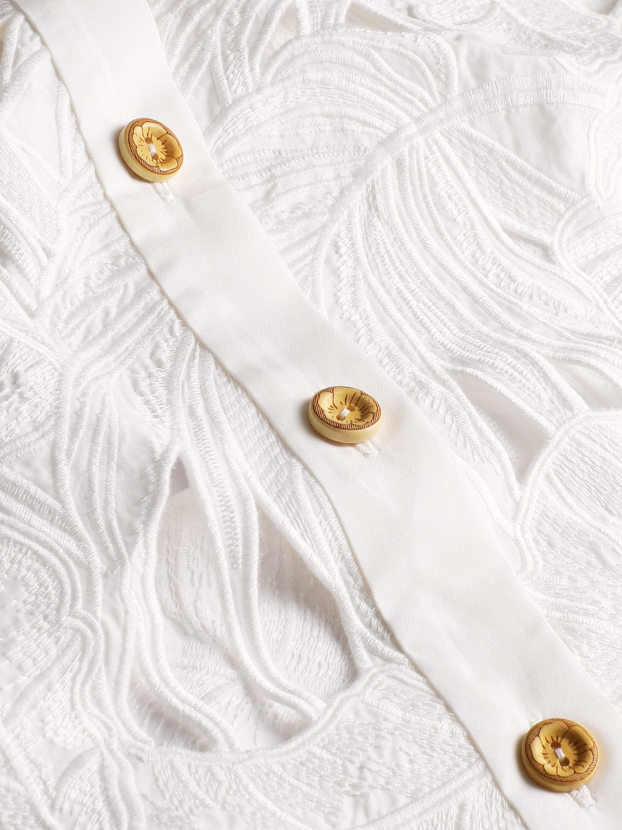 Mahon embroidered crop shirt