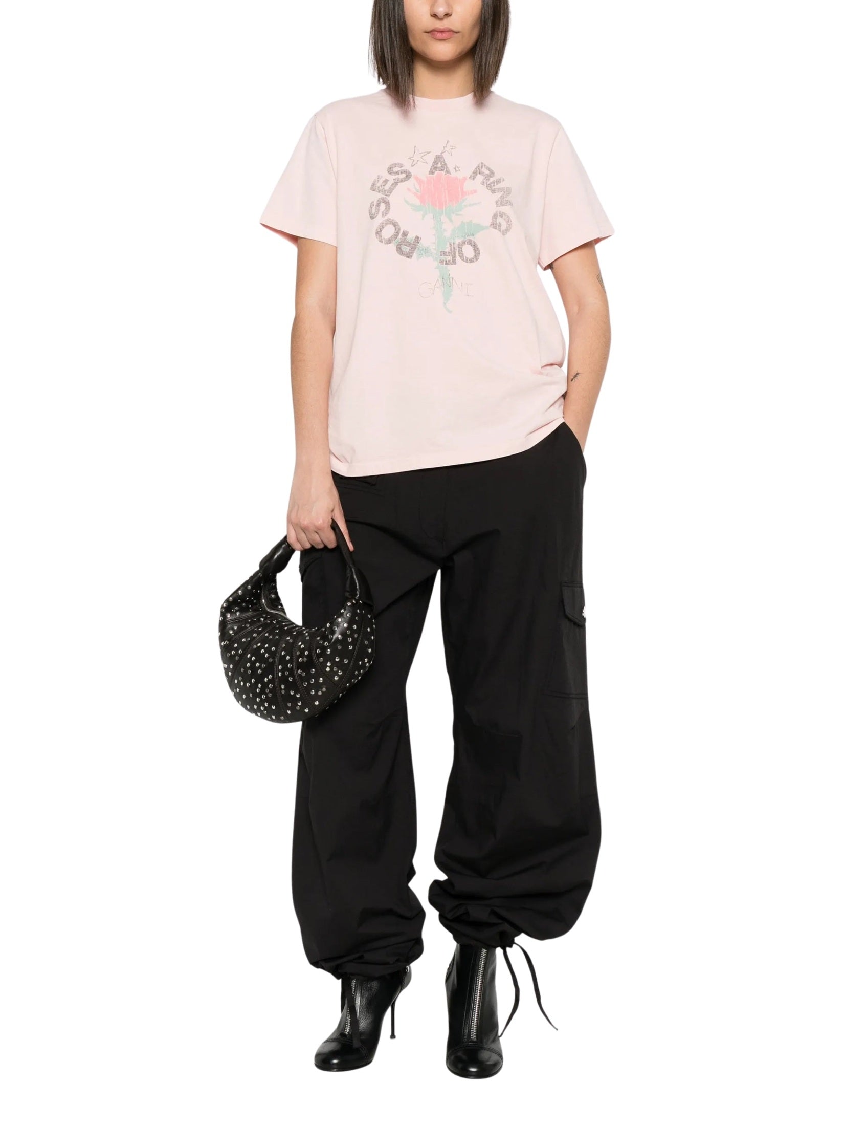 Stretch cotton pocket cargo pants