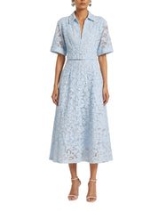 Deanna s/s belted midi dress